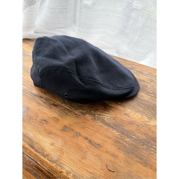 VTG L.L. Bean Men's 100% Wool Newsboy Cabbie Flat Cap Hat Blue Small - Picture 3 of 6
